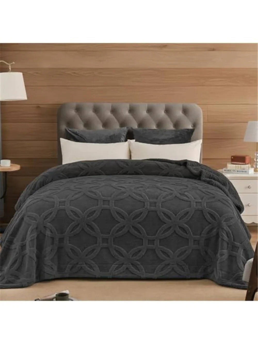 Sherpa Fleece Throw Blanket Soft Plush Cozy Warm Jacquard Bed Couch Blanket